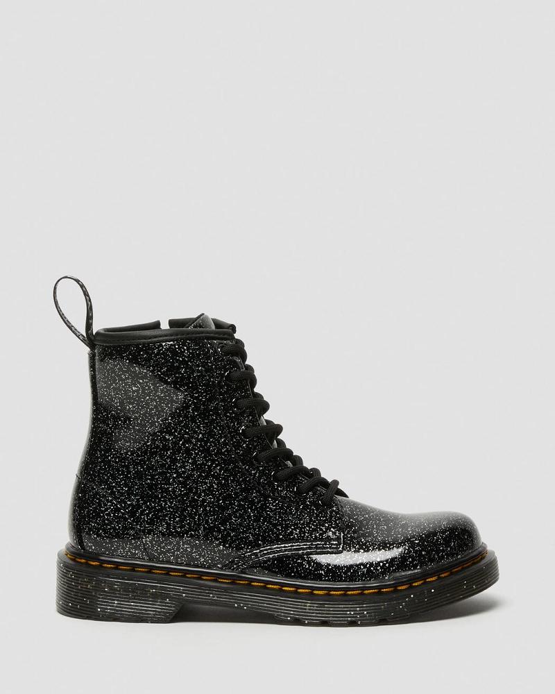 Dr Martens Junior 1460 Glitter Snørestøvler Børn Sort | DK 676DFM